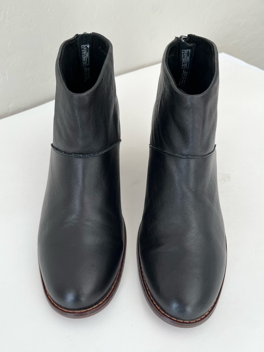 Toms Leila leather ankle boots black 8 - Picture 3 of 9